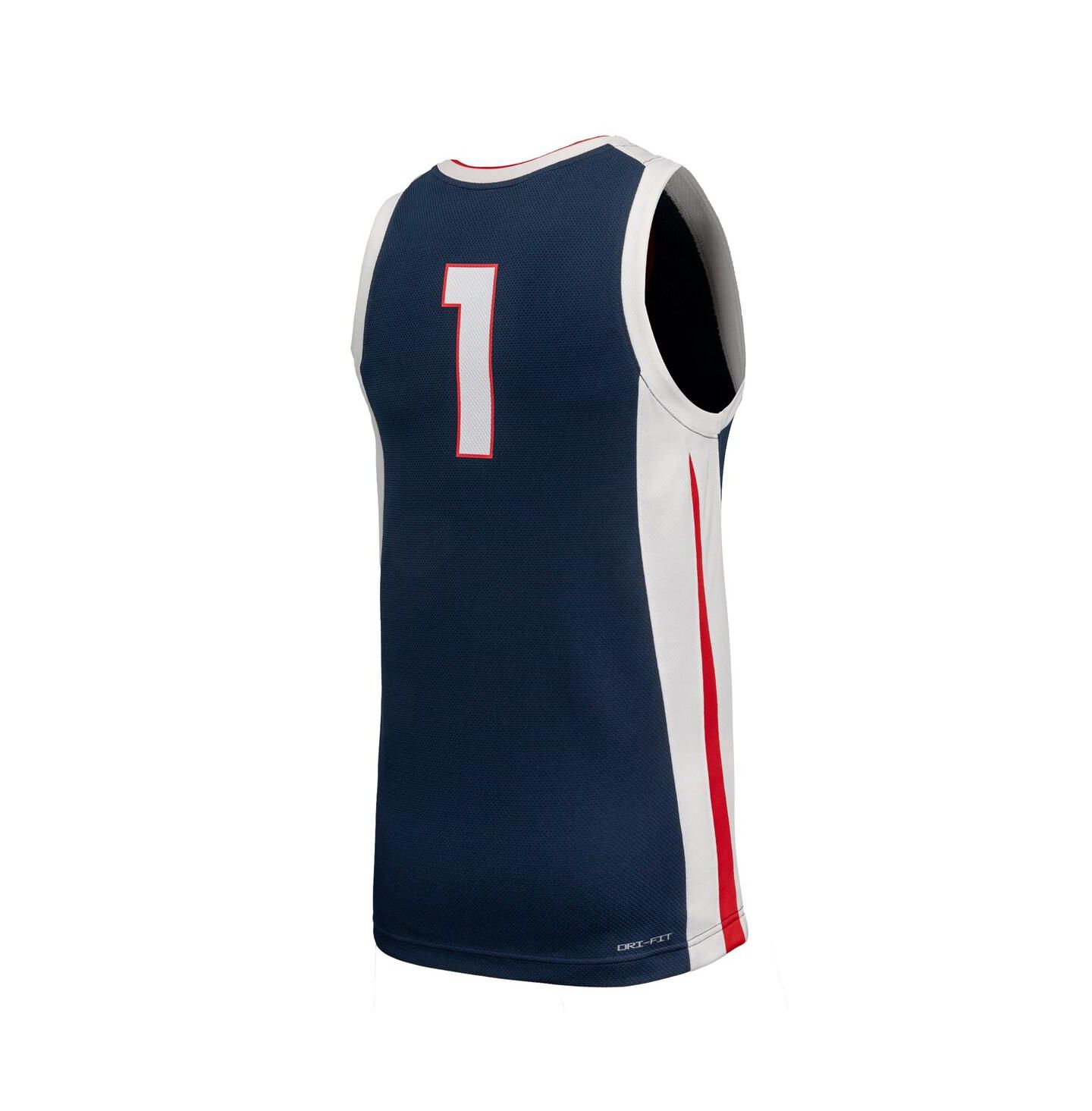 Мужской топ Nike Navy Gonzaga Bulldogs Replica Basketball Jersey — фото 3