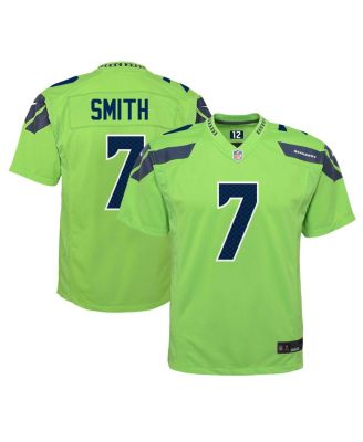 Nike - Big Boys and Girls Geno Smith Neon Green Seattle Seahawks Alternate Player Game Jersey