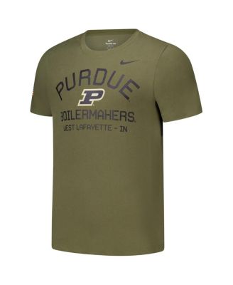 Men's Olive Purdue Boilermakers 2024 Military Appreciation Performance T-Shirt