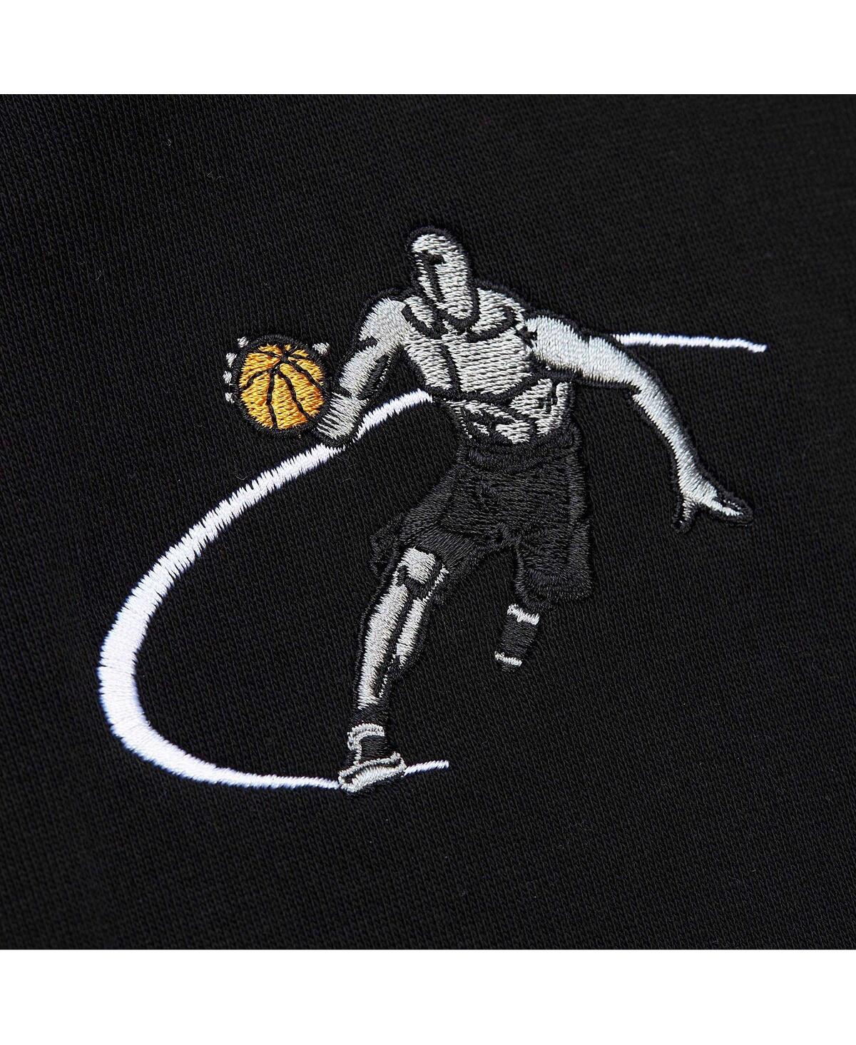 Mitchell & Ness Men's M&n X And1 Pullover Hoodie Black Pullover Hoodie In Black