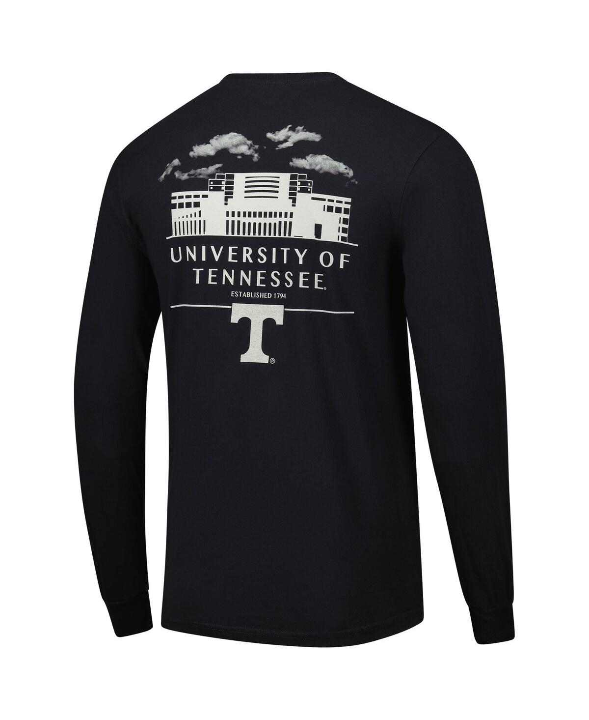 Image One Black Tennessee Volunteers Comfort Colors Campus Nights Long Sleeve T-shirt In Black