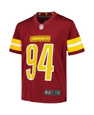 Big Boys and Girls Daron Payne Burgundy Washington Commanders Game Jersey