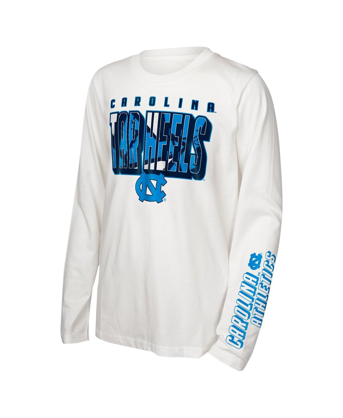 Outerstuff Big Boys And Girls North Carolina Tar Heels In The Mix T-shirt Combo Set In Light Blue