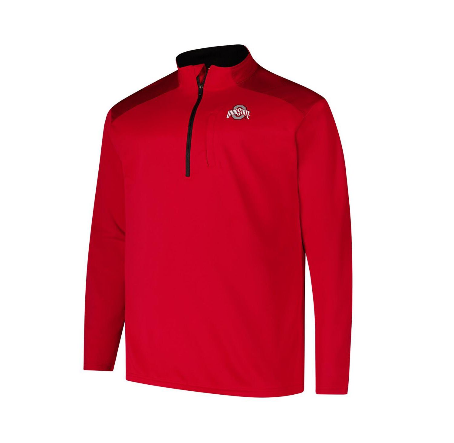 Men's Scarlet Ohio State Buckeyes Big & Tall Defender Quarter-Zip Top