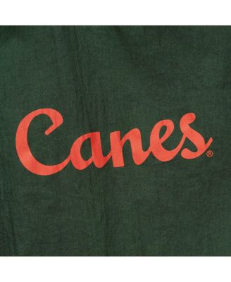 Men's Green Miami Hurricanes Anorak Vintage Logo Half-Zip Hoodie Jacket