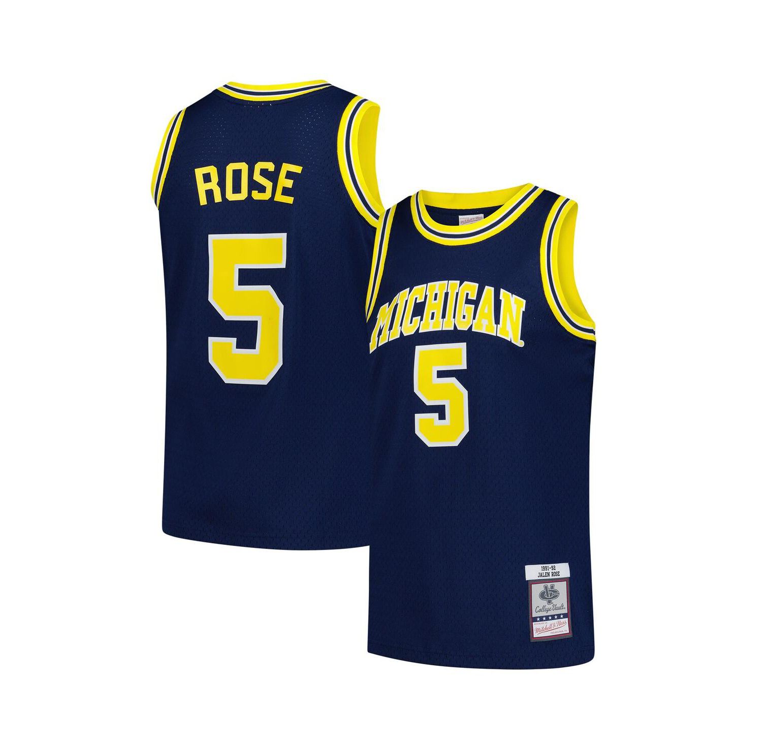 Men's Jalen Rose Navy Michigan Wolverines 1991/92 Swingman Jersey