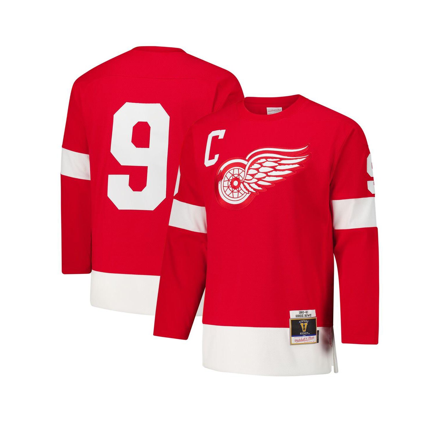 Men's Gordie Howe Red Detroit Red Wings 1960-61 Power Play Jersey