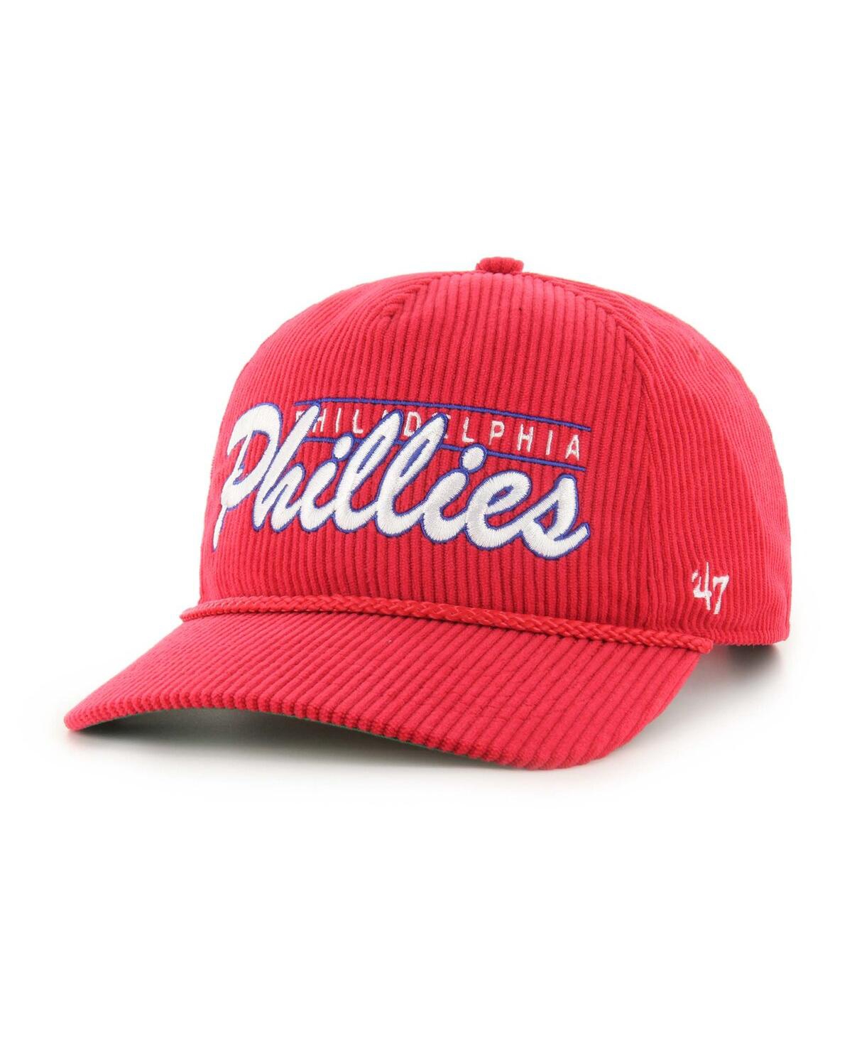 47 Brand Men's Red Philadelphia Phillies Corduroy Hitch Adjustable Hat In Red