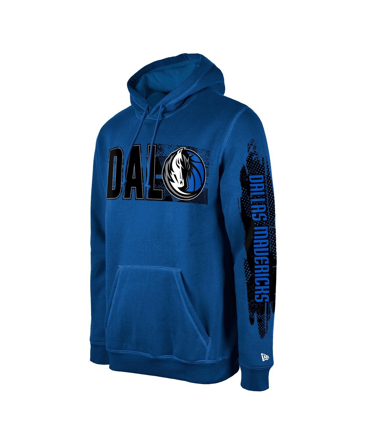 New Era Men's Dallas Mavericks Blue Tip-off Collection Pullover Hoodie In Blue