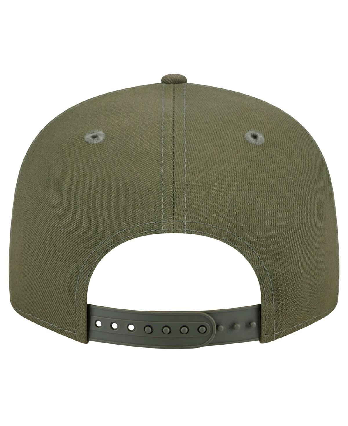 NEW ERA MEN'S OLIVE MIAMI DOLPHINS MAIN 9FIFTY SNAPBACK HAT 