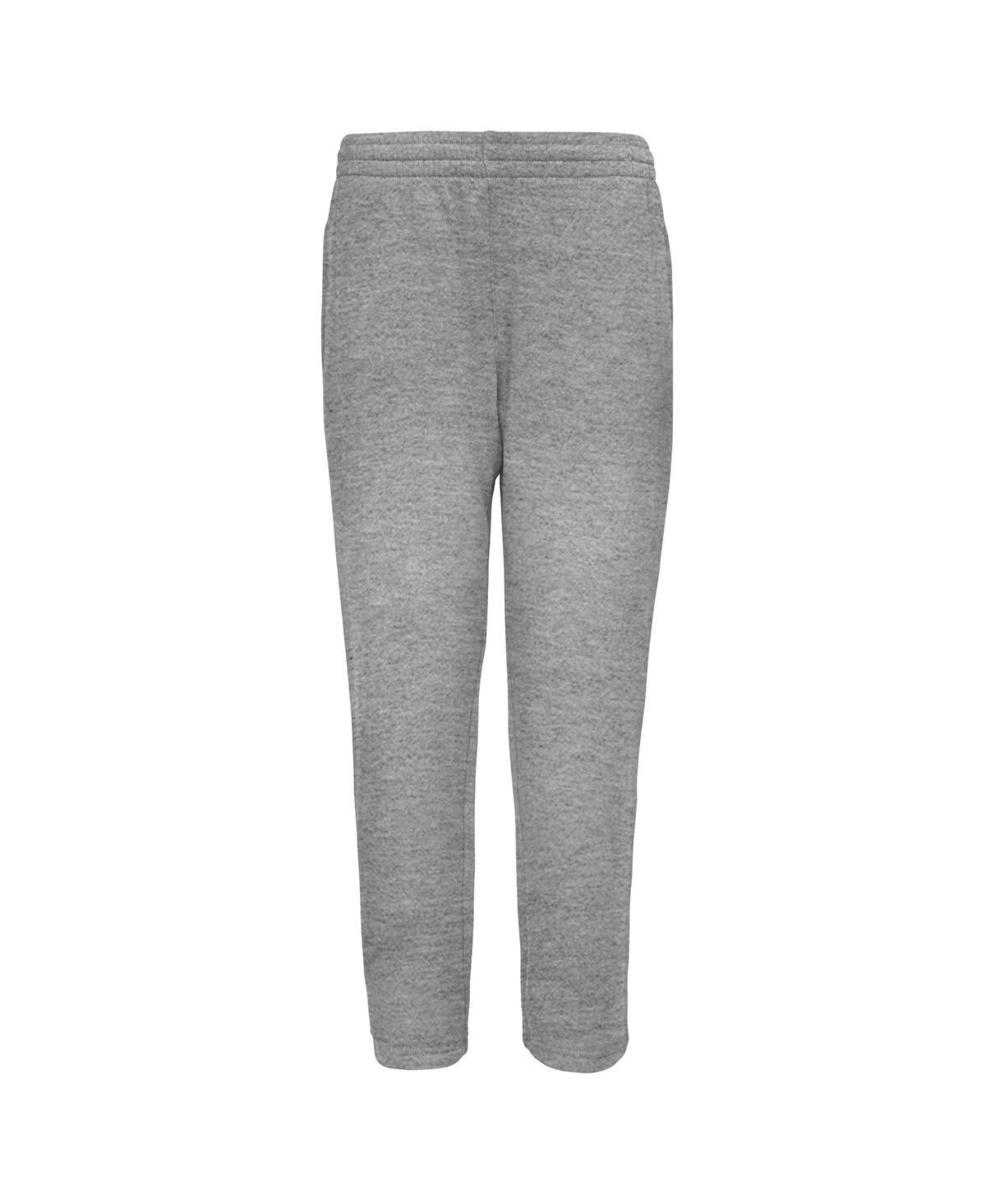 Outerstuff Big Boys And Girls New York Giants Dynamic Duo Fleece Pullover Hoodie Sweatpants Set In Royal,gray