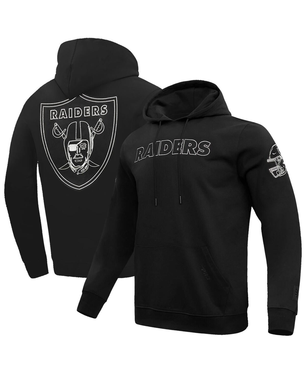 Men's Black Las Vegas Raiders Classic Chenille Pullover Hoodie - Black