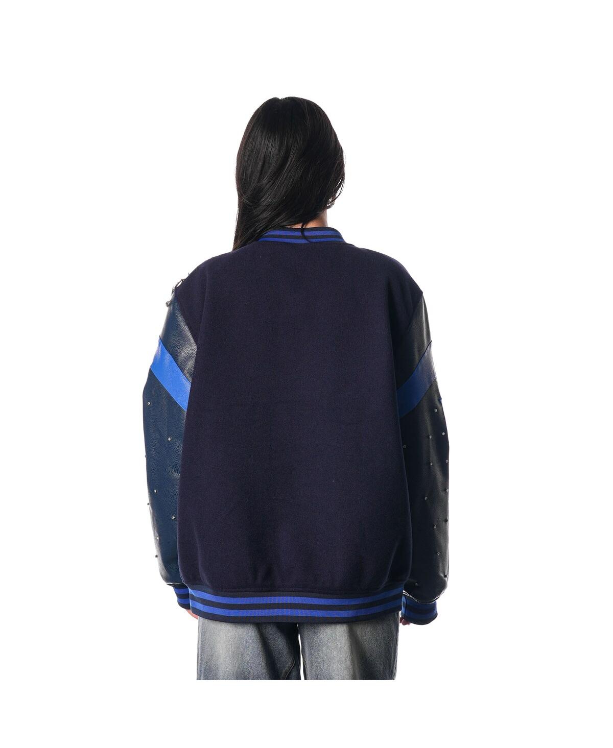 The Wild Collective Blue New York Rangers Full-snap Varsity  Jacket In Blue