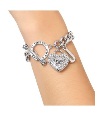 Toggle Bracelet with Crystal Heart Charm
