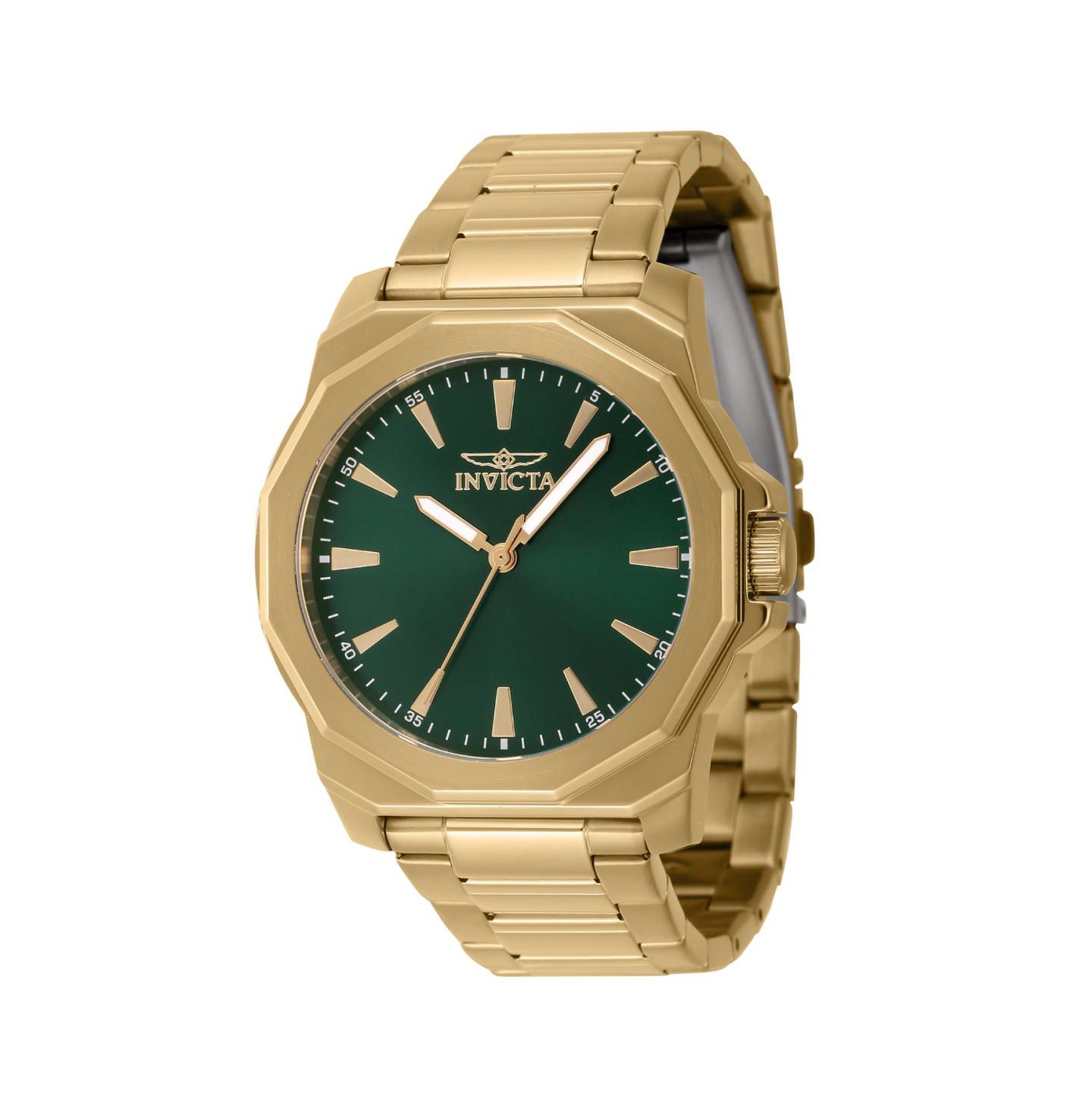 Мужские часы Invicta 46841 Speedway Quartz 3 Hand Green Dial — фото 1