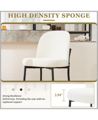 Bar Stools Set of 3, 28 Inches Modern Counter Height Bar Stools with High Back Metal Legs, Upholstered Tall Barstools for Kitchen Island, Cafe, Pub