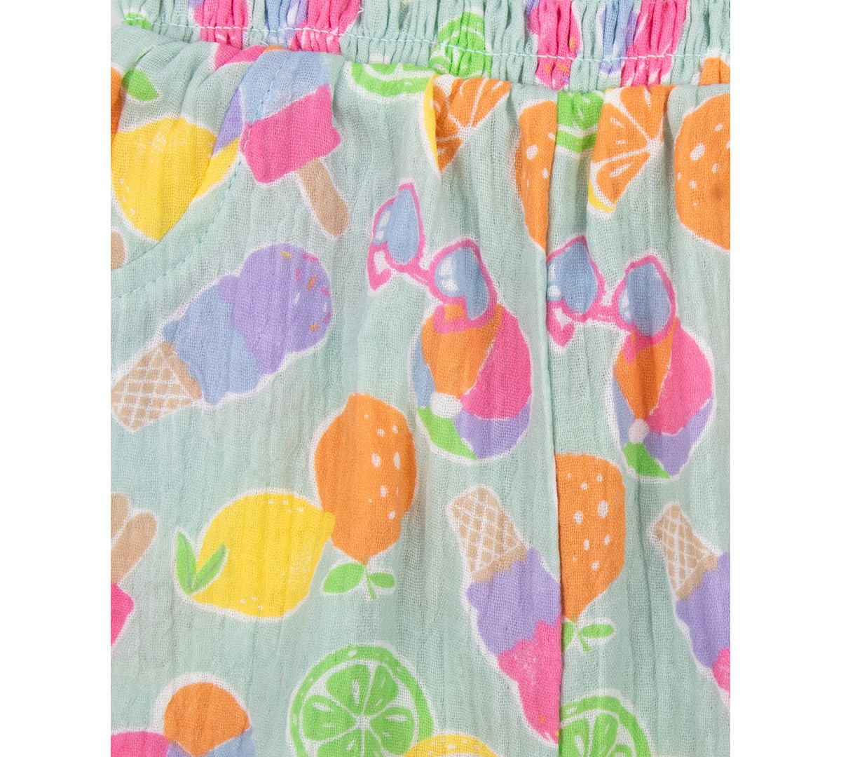 Baby Essentials Baby Girl 3-pc. Popsicle Romper, Sunglasses, & Headband Set In Teal