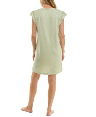 Women's Ruffled-Sleeve Short Sleepshirt