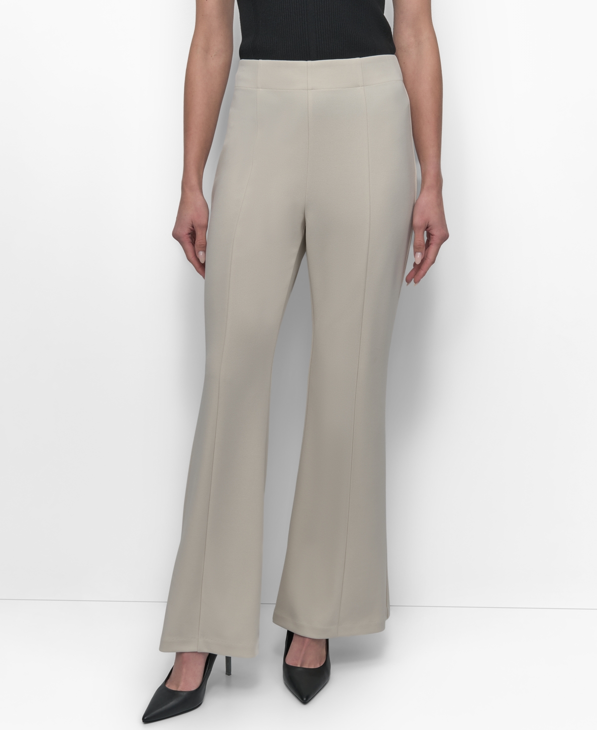 Women's Front-Seam Pull-On Trousers - Light City Khaki