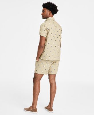 Shop Sun + Stone Sun Stone Mens Floral Shirt Drawstring Shorts Exclusively At Macys In Twill