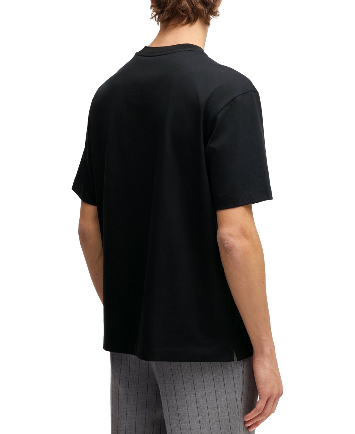Hugo Boss Boss By  Men's Double B Monogram Relaxed-fit T-shirt In Black
