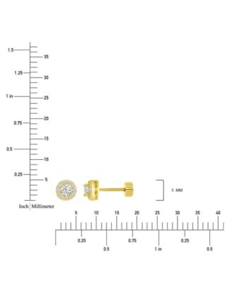 Cubic Zirconia Stud Earrings (1/2 ct. t.w.) in 14k Gold-Plated Sterling Silver