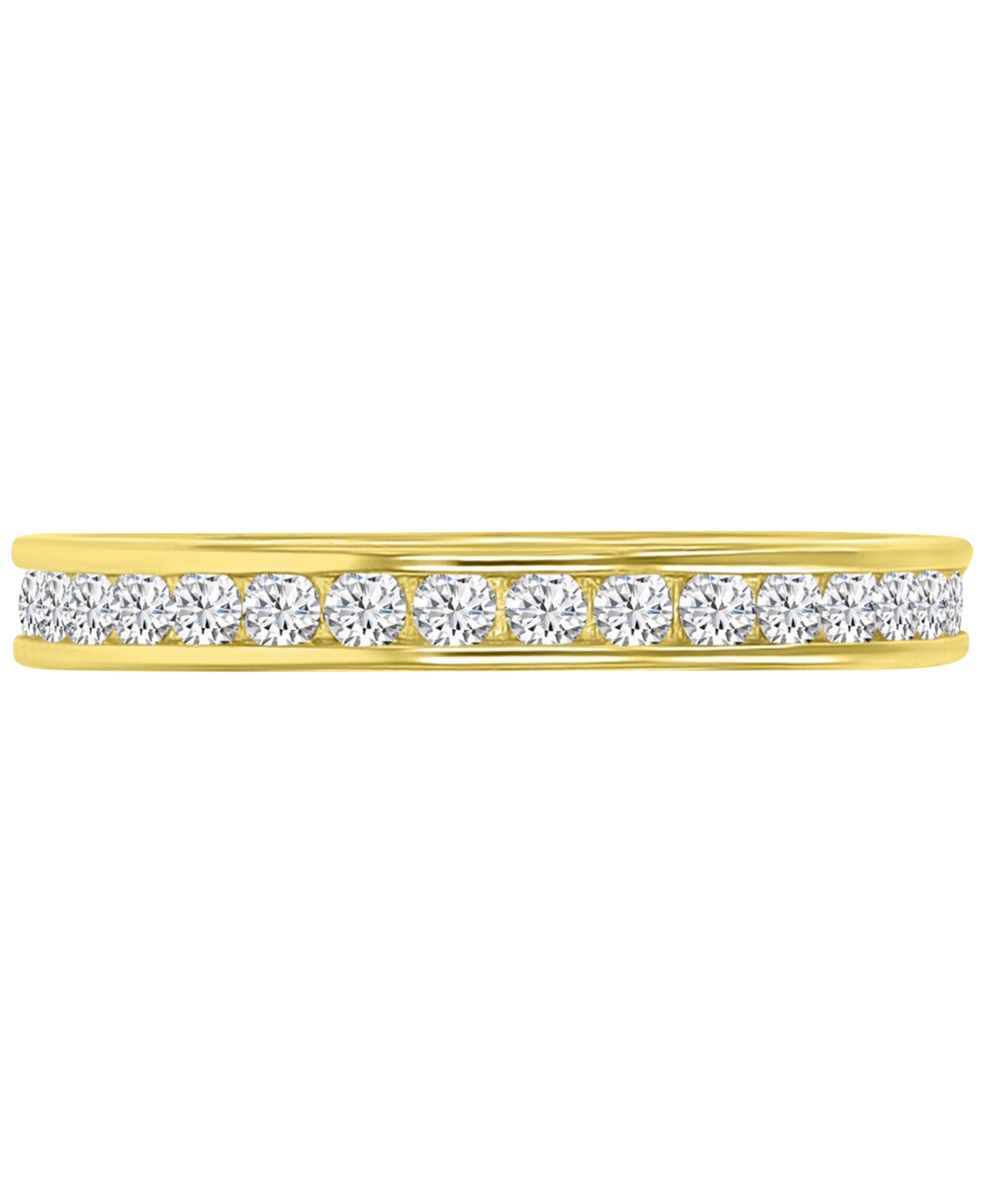 Macy's 3-pc. Set Cubic Zirconia Stack Rings (2-1/2 Ct. T.w.) In Tri-tone Sterling Silver In Multi
