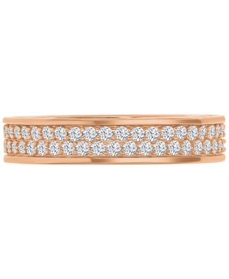 Macy's - Cubic Zirconia Eternity Ring (1-7/8 ct. t.w.) in 14k Rose Gold-Plated Sterling Silver