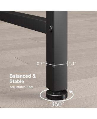 Side Table Entryway Table 2-Tier Console Table with Storage Narrow Sofa Table with V Design 43" Industrial Console Table for Hallway Entryway