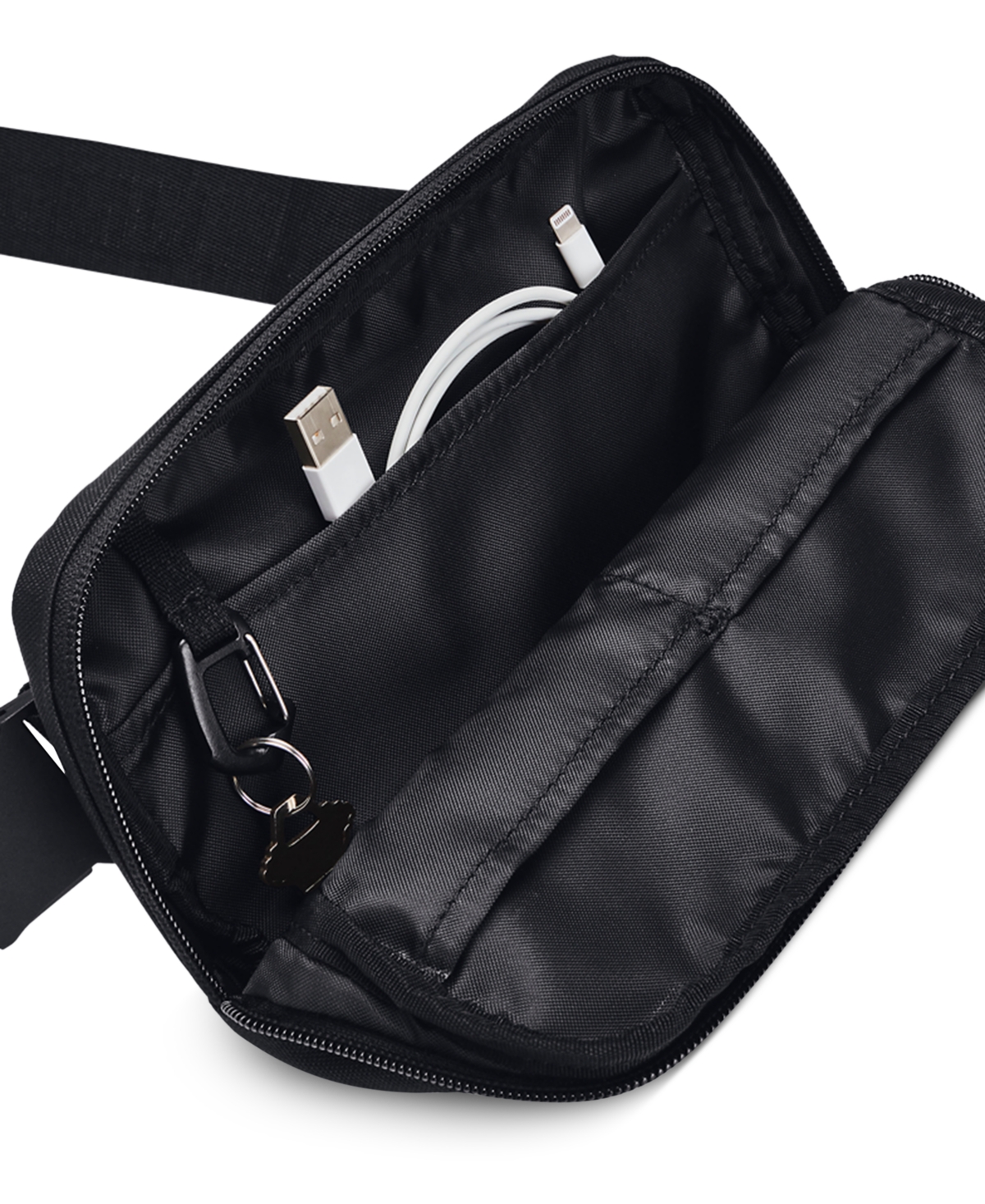 Under Armour Men's Logo Crossbody Bag In Black,black,white