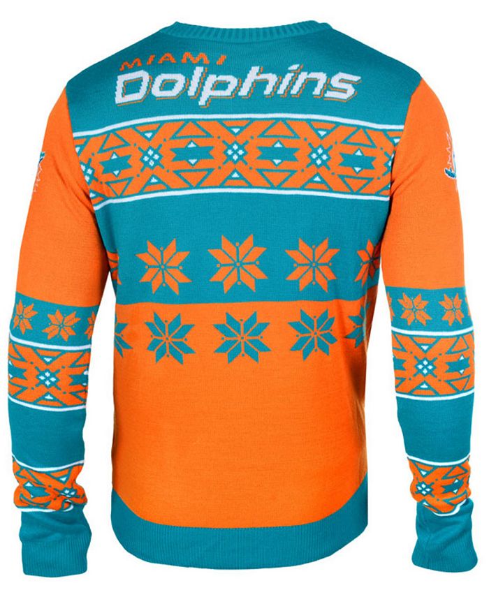 Forever Collectibles Men's Miami Dolphins Big Logo Christmas Sweater -  Macy's