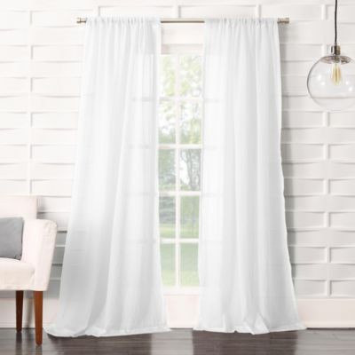 Silvia Crushed Texture Semi-Sheer Rod Pocket Curtain Panel