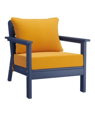 Outdoor 6-Piece Navy Blue Modular Sectional Patio Furniture Sofa Set