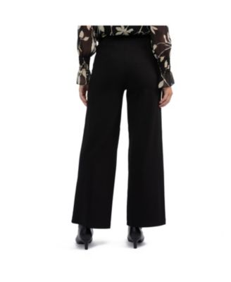Women's Wide Leg Pant with Button Detail