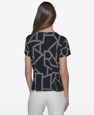 Women's Logo Peplum Knit Top