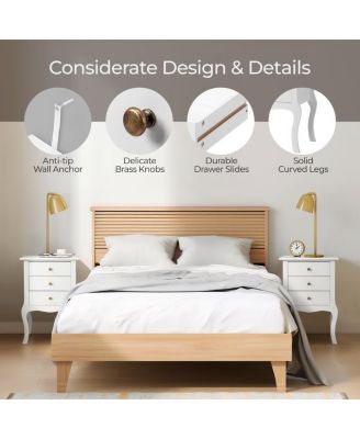 Elegant Bedside Table for Bedroom Storage and Nightstand Organization