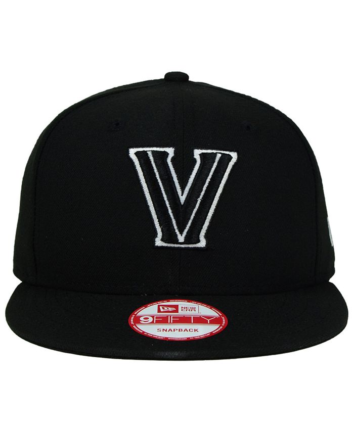New Era Villanova Wildcats Black White 9FIFTY Snapback Cap - Macy's