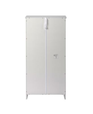 3-Bucket Louvered Shoe Cabinet for Stylish and Organized Footwear Storage