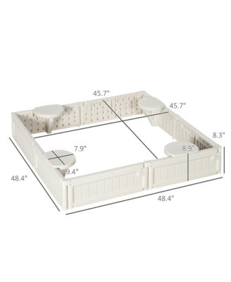 Kids Outdoor Backyard box with Covering Liner, for 3-12 years old