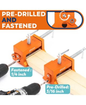 Cabinet Clamps Face Frame Cabinet Clamps for Cabinets Installation Easy to Operate and Accurate Positioning Complimentary a Drill Orange-2Pack
