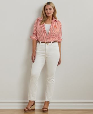 ラルフ・ローレン Lauren Ralph Lauren Plus Size クラシック Fit Striped Broadcloth Shirt レ Ralph Lauren Plus Size Classic-fit Striped Broadcloth Shirt