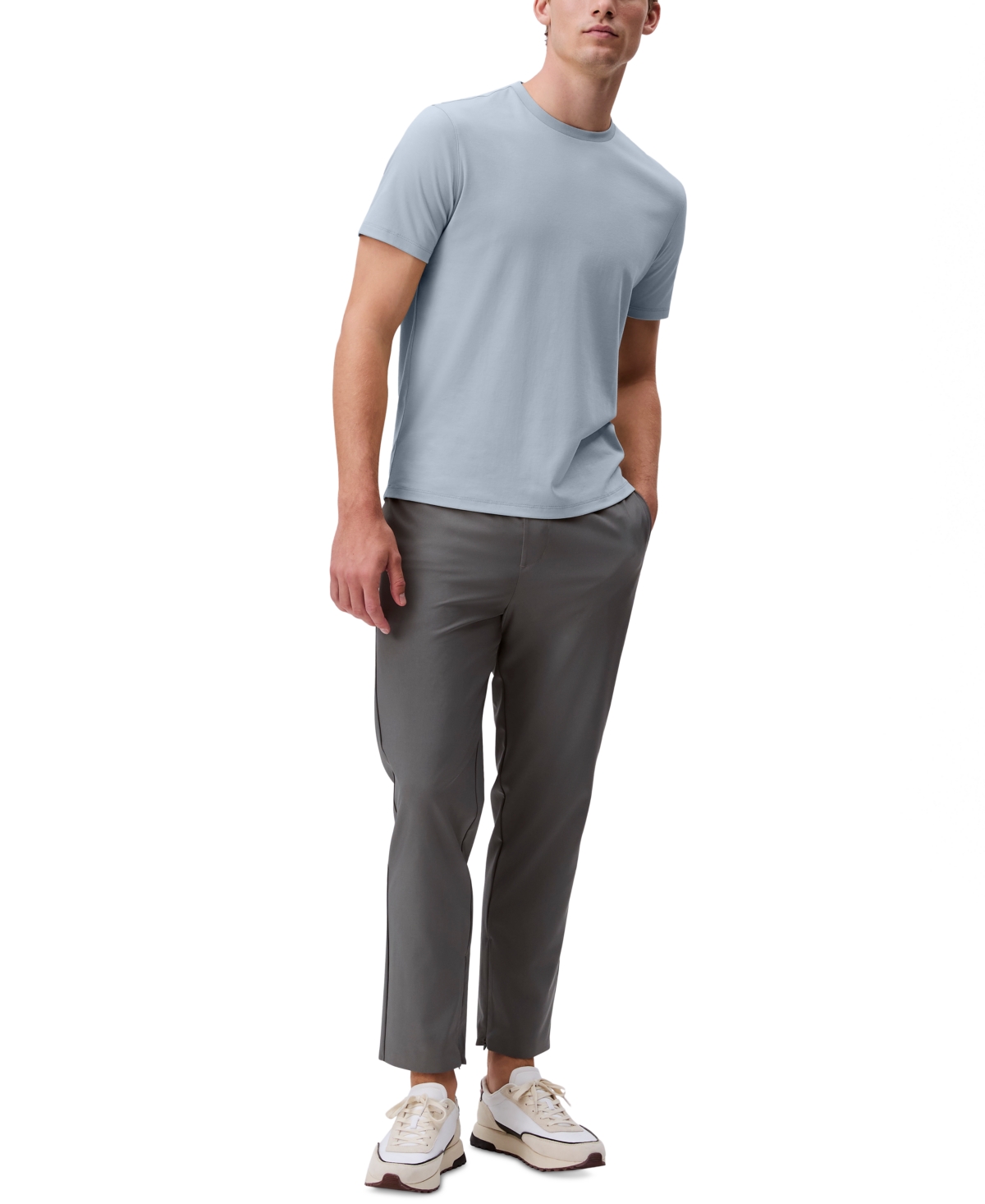 Shop Calvin Klein Men's Short Sleeve Supima Cotton Interlock T-shirt In Plein Air