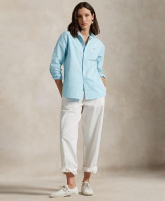 Women's Relaxed-Fit Cotton Oxford Shirt 