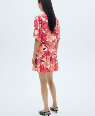 Women's Floral Ruffle Skirt