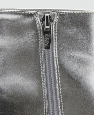 Women's Metallic Effect Pointed Toe Boots