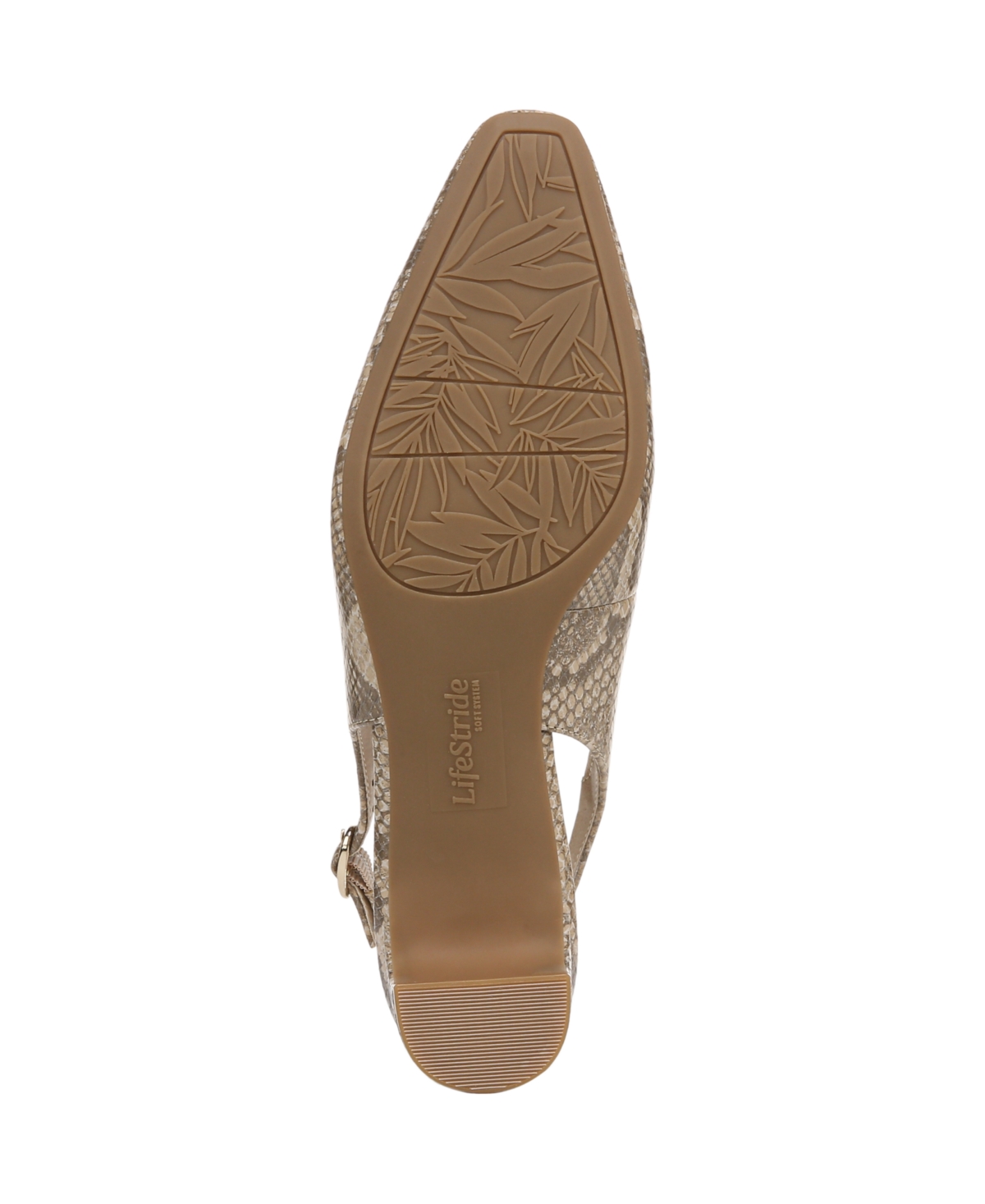 Shop Lifestride Women's Lorena Pointed Toe Slingback Pumps In Taupe Faux Leather