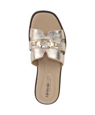 Women's Royalty Bit Square Open Toe Slide Sandals
