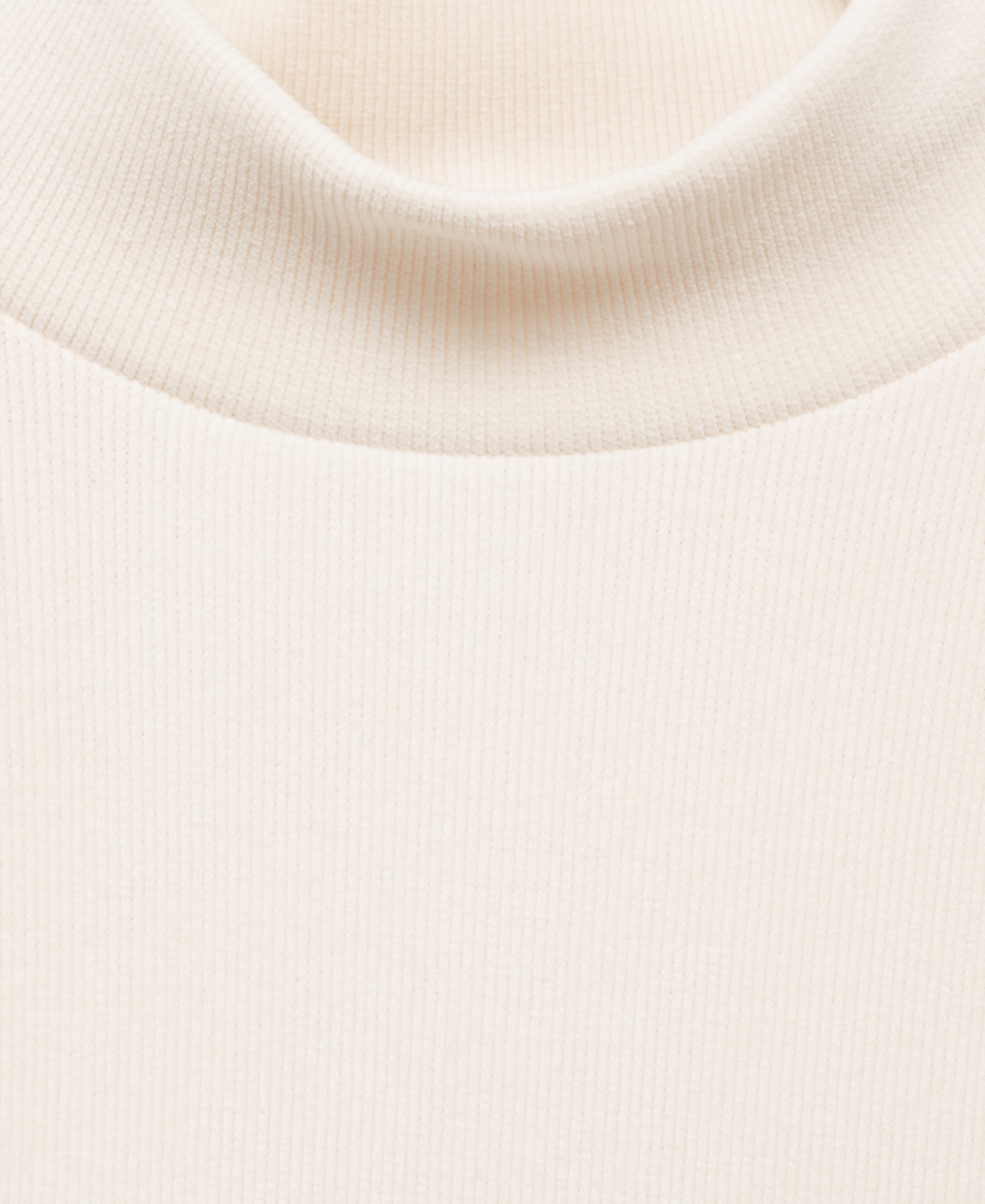 Mango Perkins Funnel Neck Sweatshirt In Ecru