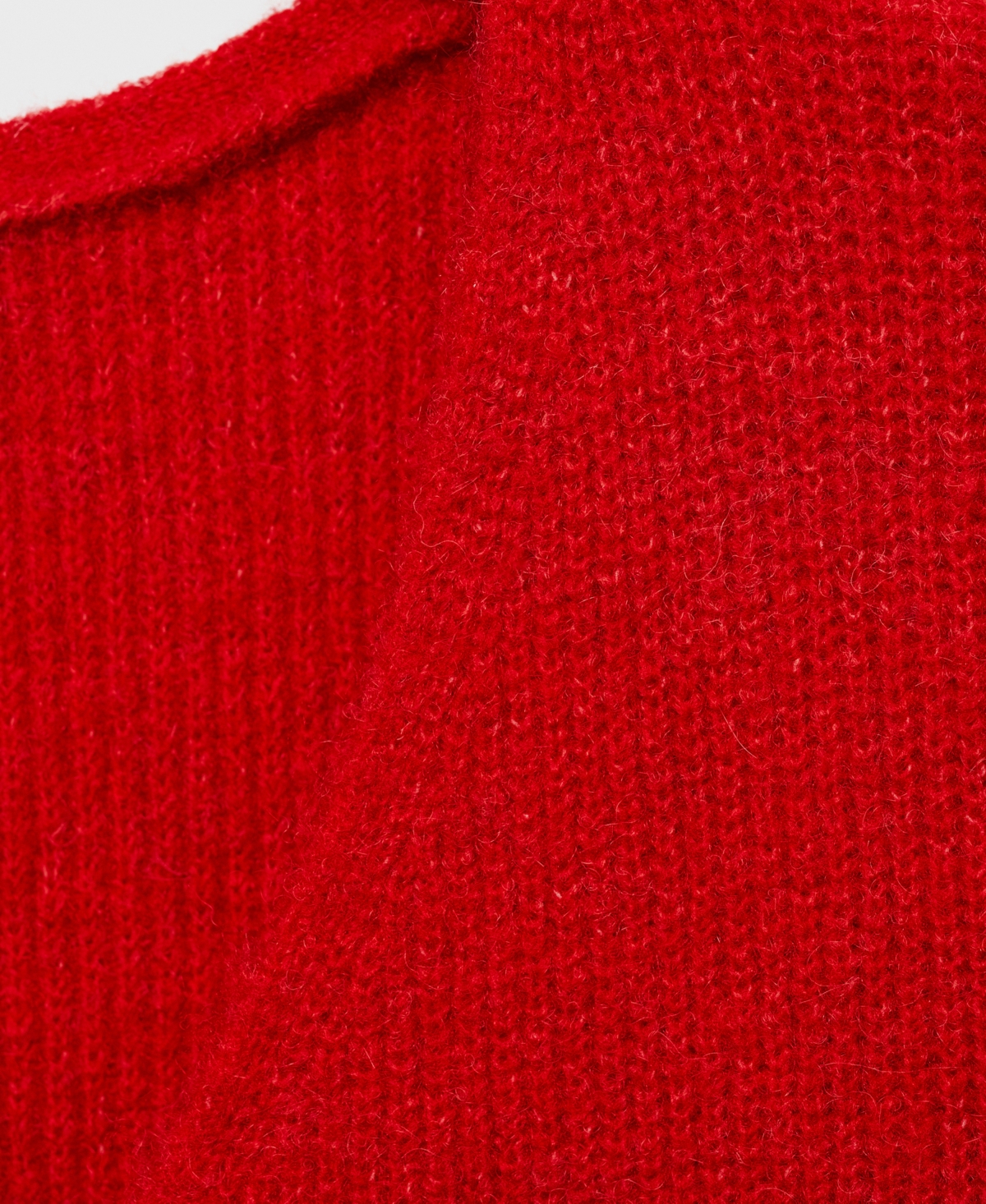 Mango V-neck Knit Sweater Red In Red