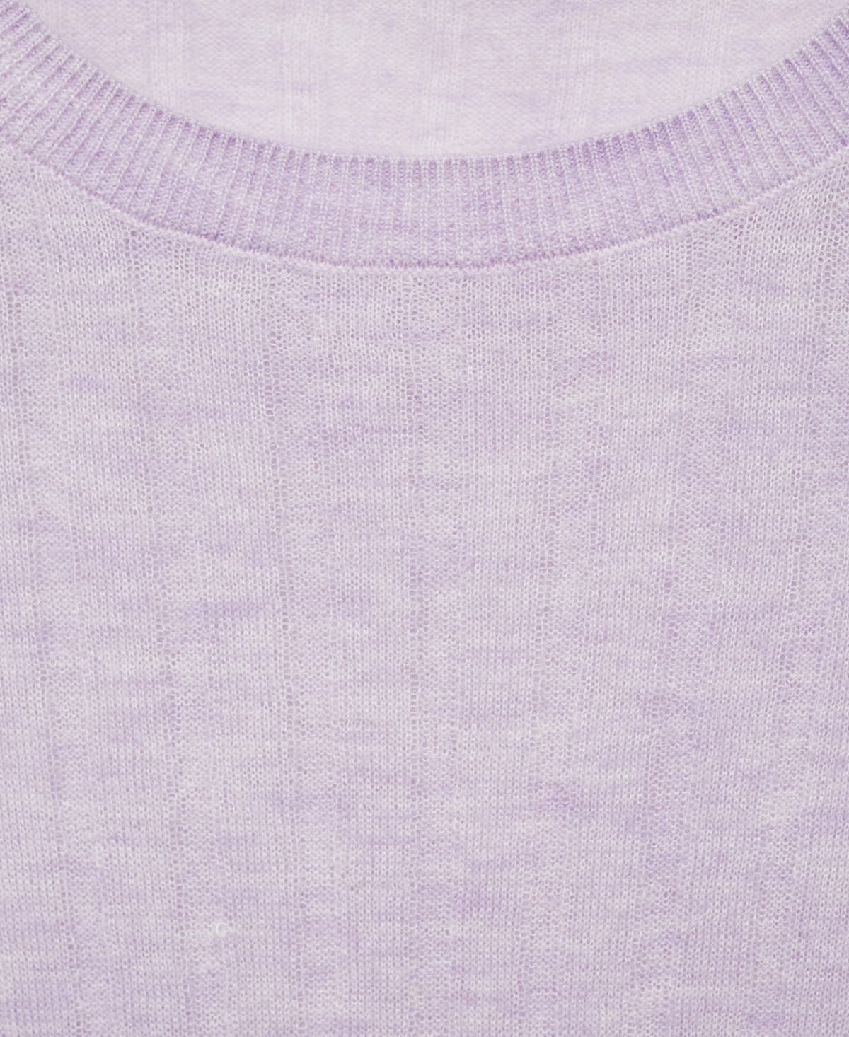 Mango Gardenia Slim Rib Sweater In Light,pastel Purple
